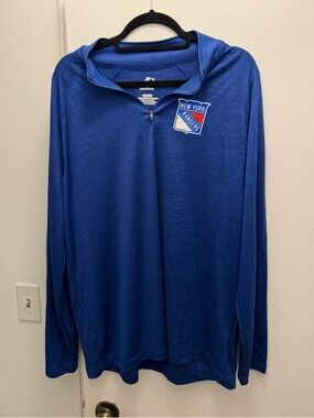 Rangers blue quarter zip pullover